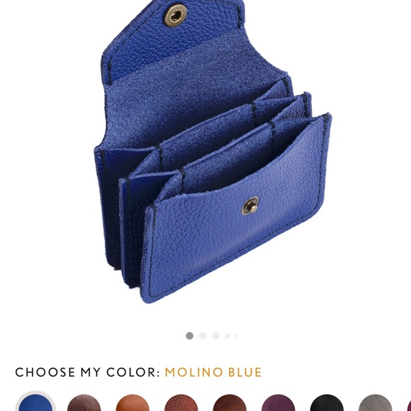 Portland Leather Molino Blue Lovebug plus Wallet - Picture 5 of 7